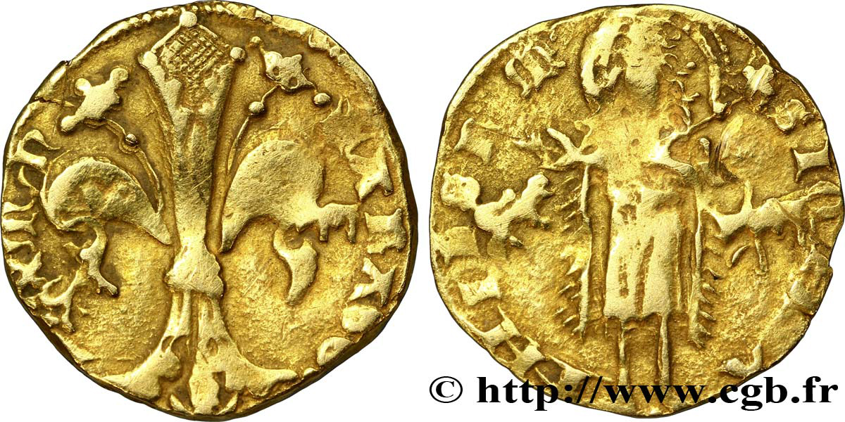 SPAIN - MALLORCA - FERRAN I AND ALFONSO IV Demi-florin d’or c. 1413-1419 Majorque VF/VF